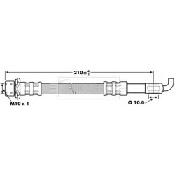 Brake Hose Pipe BORG & BECK BBH7261 OE Ref 9094702882
