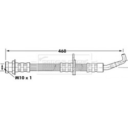 Brake Hose Pipe BORG & BECK BBH7263 OE Ref 9094702B97