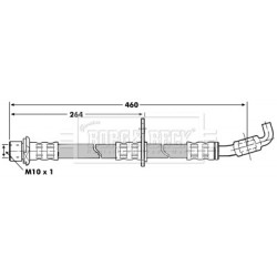 Brake Hose Pipe BORG & BECK BBH7264 OE Ref 9094702B96