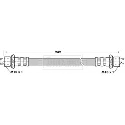 Brake Hose Pipe BORG & BECK BBH7265 OE Ref 9094702B46