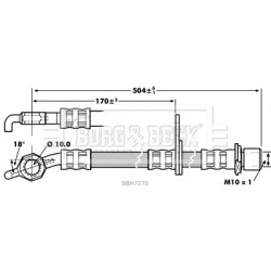 Brake Hose Pipe BORG & BECK BBH7270 OE Ref 9094702877