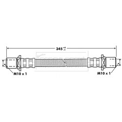 Brake Hose Pipe BORG & BECK BBH7273 OE Ref 9094702447