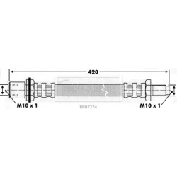 Brake Hose Pipe BORG & BECK BBH7274 OE Ref 9694034205