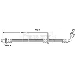 Brake Hose Pipe BORG & BECK BBH7280 OE Ref 9094702F28