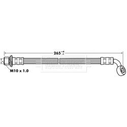 Brake Hose Pipe BORG & BECK BBH7281 OE Ref 9094702A10 BORG & BECK