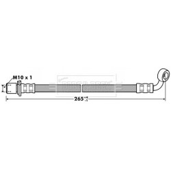 Brake Hose Pipe BORG & BECK BBH7282 OE Ref 9094702A09