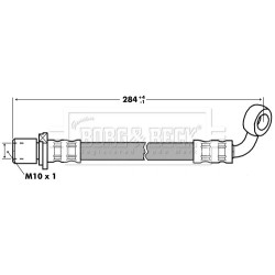 Brake Hose Pipe BORG & BECK BBH7285 OE Ref 9094702614