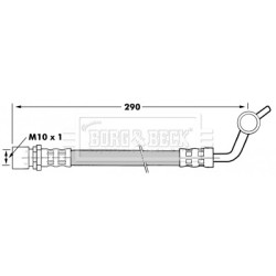 Brake Hose Pipe BORG & BECK BBH7286 OE Ref 9094702C16 BORG & BECK