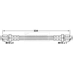 Brake Hose Pipe BORG & BECK BBH7290 OE Ref 9094702828