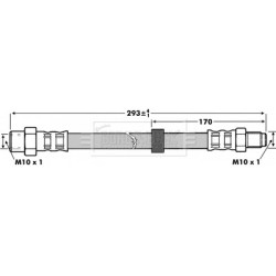 Brake Hose Pipe BORG & BECK BBH7294 OE Ref 30714820