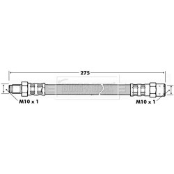Brake Hose Pipe BORG & BECK BBH7296 OE Ref 30792534