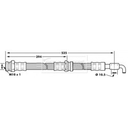 Brake Hose Pipe BORG & BECK BBH7313 OE Ref 3395836