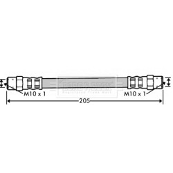 Brake Hose Pipe BORG & BECK BBH7340 OE Ref 9492354