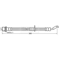 Brake Hose Pipe BORG & BECK BBH7344 OE Ref 26540FE010