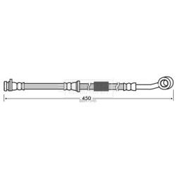 Brake Hose Pipe BORG & BECK BBH7346 OE Ref 01465S04J01