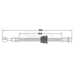 Brake Hose Pipe BORG & BECK BBH7352 OE Ref 96534545 BORG & BECK