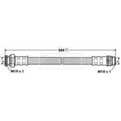 Brake Hose Pipe BORG & BECK BBH7356 OE Ref 4806.E3