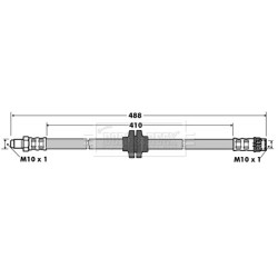 Brake Hose Pipe BORG & BECK BBH7364 OE Ref 8200597210