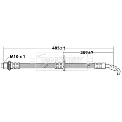 Brake Hose Pipe BORG & BECK BBH7388 OE Ref 9094702848 BORG & BECK