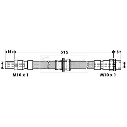 Brake Hose Pipe BORG & BECK BBH7396 OE Ref 34303411444