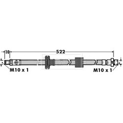 Brake Hose Pipe BORG & BECK BBH7397 OE Ref 34303411443