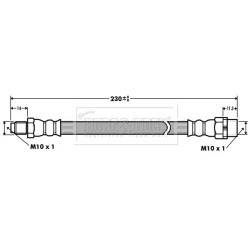 Brake Hose Pipe BORG & BECK BBH7398 OE Ref 34 32 6 757 744