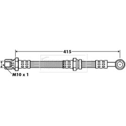 Brake Hose Pipe BORG & BECK BBH7399 OE Ref 96 397 202