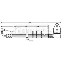 Brake Hose Pipe BORG & BECK BBH7408 OE Ref 4509564