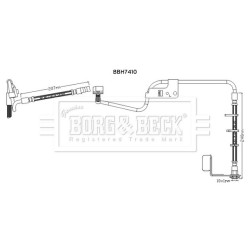 Brake Hose Pipe BORG & BECK BBH7410 OE Ref 04860083AD