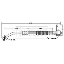 Brake Hose Pipe BORG & BECK BBH7415 OE Ref 4860069AD BORG & BECK
