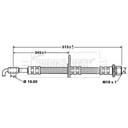 Brake Hose Pipe BORG & BECK BBH7417 OE Ref 4806.E1