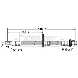 Brake Hose Pipe BORG & BECK BBH7418 OE Ref 4806.E2