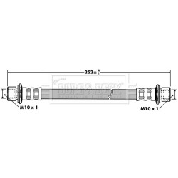 Brake Hose Pipe BORG & BECK BBH7419 OE Ref 4806.F6