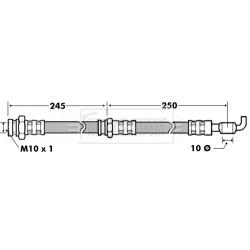 Brake Hose Pipe BORG & BECK BBH7433 OE Ref UH7143980