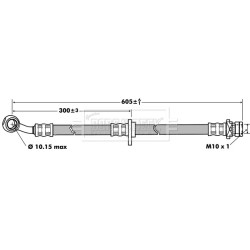 Brake Hose Pipe BORG & BECK BBH7440 OE Ref 01465SJF000 BORG & BECK