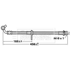 Brake Hose Pipe BORG & BECK BBH7442 OE Ref 01468SJF010