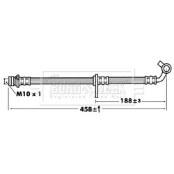 Brake Hose Pipe BORG & BECK BBH7443 OE Ref 01466SJF010