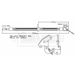 Brake Hose Pipe BORG & BECK BBH7445 OE Ref 01464SAAG01