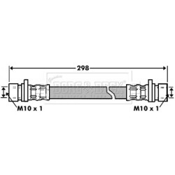 Brake Hose Pipe BORG & BECK BBH7447 OE Ref 01466SAA000
