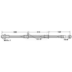 Brake Hose Pipe BORG & BECK BBH7449 OE Ref 01464S2A000 BORG & BECK