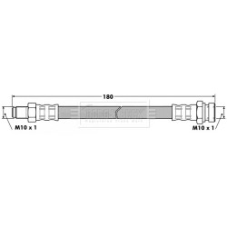 Brake Hose Pipe BORG & BECK BBH7453 OE Ref 5881443003