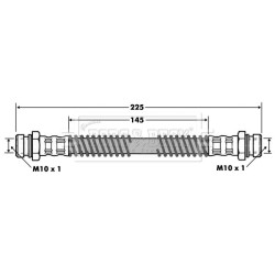 Brake Hose Pipe BORG & BECK BBH7459 OE Ref 587443A300