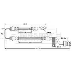 Brake Hose Pipe BORG & BECK BBH7467 OE Ref 587402F000 BORG & BECK