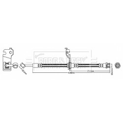 Brake Hose Pipe BORG & BECK BBH7471 OE Ref 5873707300