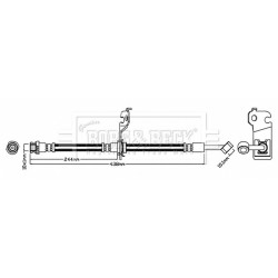 Brake Hose Pipe BORG & BECK BBH7472 OE Ref 5873807300