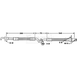 Brake Hose Pipe BORG & BECK BBH7479 OE Ref GJ6A43990B