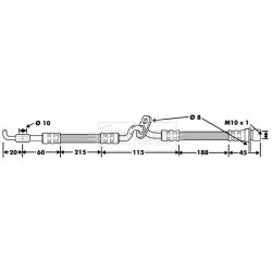 Brake Hose Pipe BORG & BECK BBH7480 OE Ref GJ6A43980D BORG & BECK