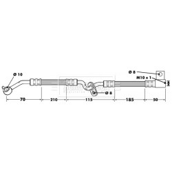 Brake Hose Pipe BORG & BECK BBH7482 OE Ref GJ6E43990B BORG & BECK