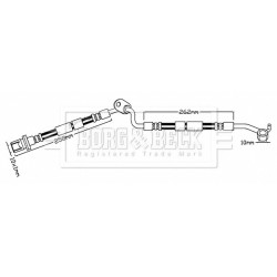 Brake Hose Pipe BORG & BECK BBH7484 OE Ref GJ6E43990C BORG & BECK