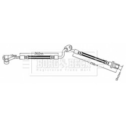 Brake Hose Pipe BORG & BECK BBH7485 OE Ref GJ6E43980C